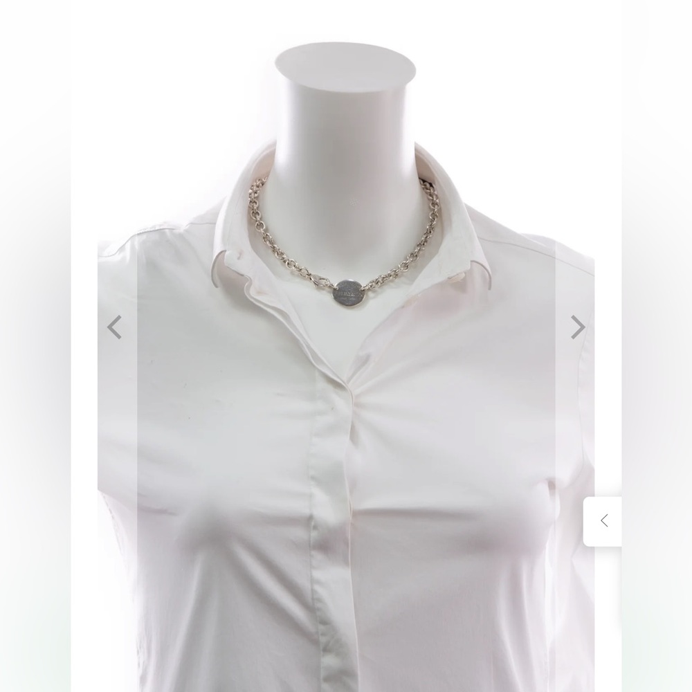 Tiffany & Co Jewelry, Sterling Silver Return to Tiffany Oval Tag Choker